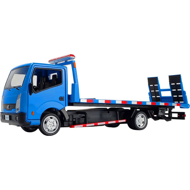 日產(chǎn)NISSAN合金車(chē)模型套裝 白色清障運(yùn)輸車(chē)與加油機(jī)，開(kāi)啟聲光救援之旅